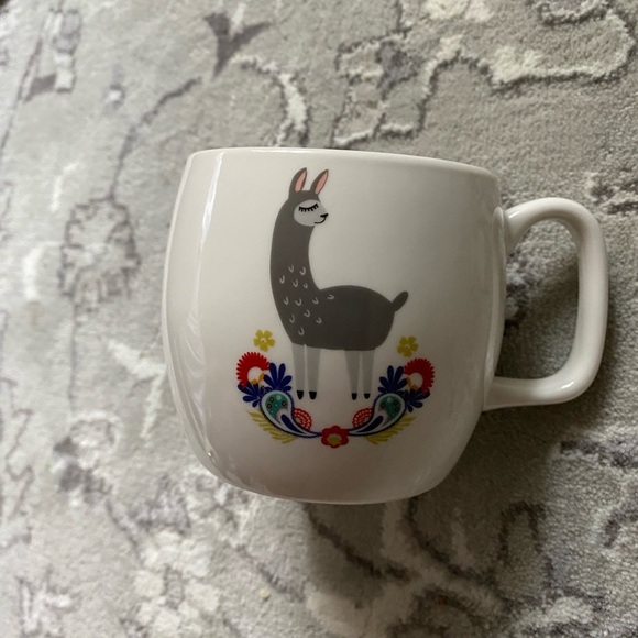 Opalhouse Gray Llama Mug with Colorful Floral Design (no drama) - Picture 1 of 5